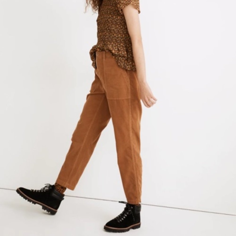 Madewell, Size 28, Corduroy Griff Tapered Fatigue Pants In Warm Hickory